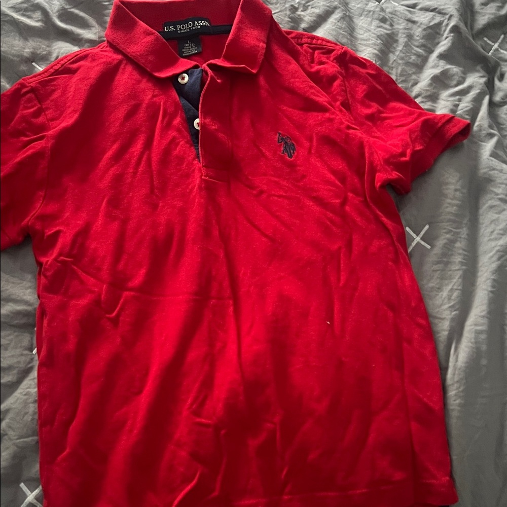 U.S. Polo Assn. Men's Bright Red Polo Shirt